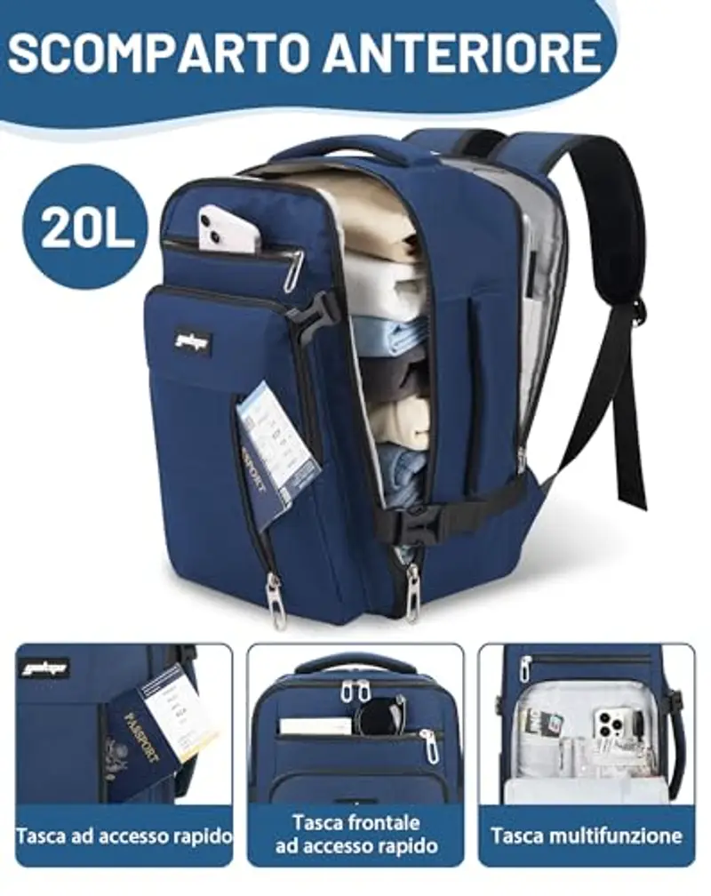 YOKGO Zaino da viaggio Turchese 2303498 miniatura 3