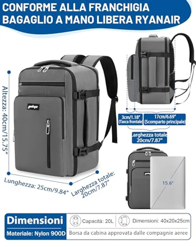 YOKGO Zaino da viaggio Rosso 2341159 miniatura 2