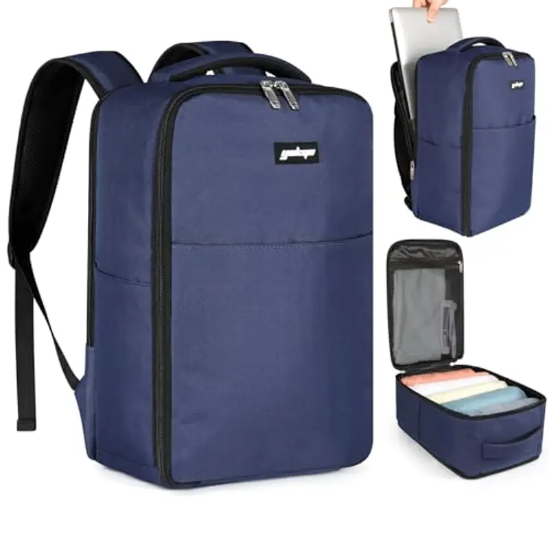 YOKGO Zaino Ryanair 40x20x25 da Viaggio Aereo, Bagaglio a Mano Piccolo Borsa da Cabina 20L, 14, 4” Pollici Zaino Porta PC per Scuola Lavoro Trekking Blu miniatura 2