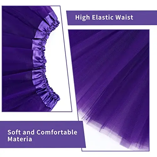 Yolev Gonna Tulle Donna Vestito Corto in Tulle a 3 Strati Elasticizzata per Feste di Ballo Gonne in Tulle Adolescenti miniatura 3