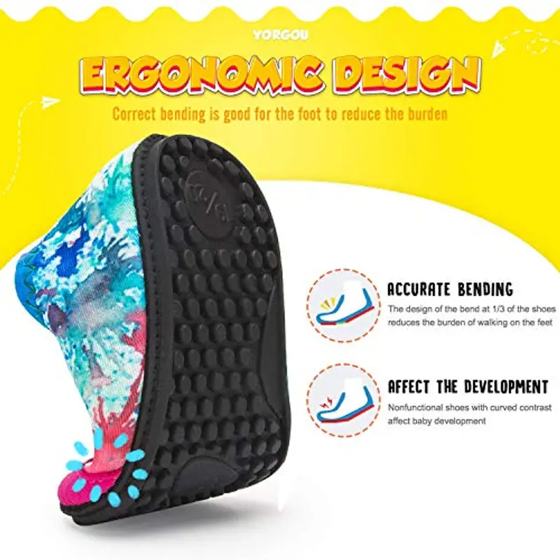 Yorgou Scarpe da Acqua Bambini Antiscivolo Scarpe da Immersione Rapida Asciugatura Scarpe da Immersione da Spiaggia Ragazze Ragazzi miniatura 3