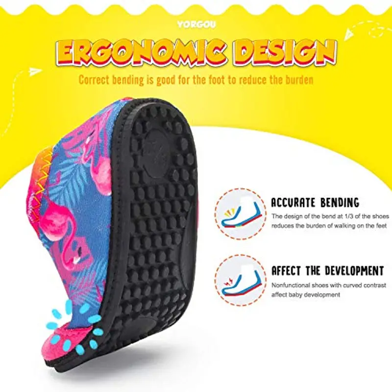 Yorgou Scarpe da Acqua Bambini Antiscivolo Scarpe da Immersione Rapida Asciugatura Scarpe da Immersione da Spiaggia Ragazze Ragazzi miniatura 3
