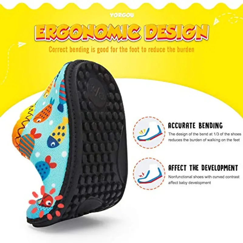 Yorgou Scarpe da Acqua Bambini Antiscivolo Scarpe da Immersione Rapida Asciugatura Scarpe da Immersione da Spiaggia Ragazze Ragazzi miniatura 3