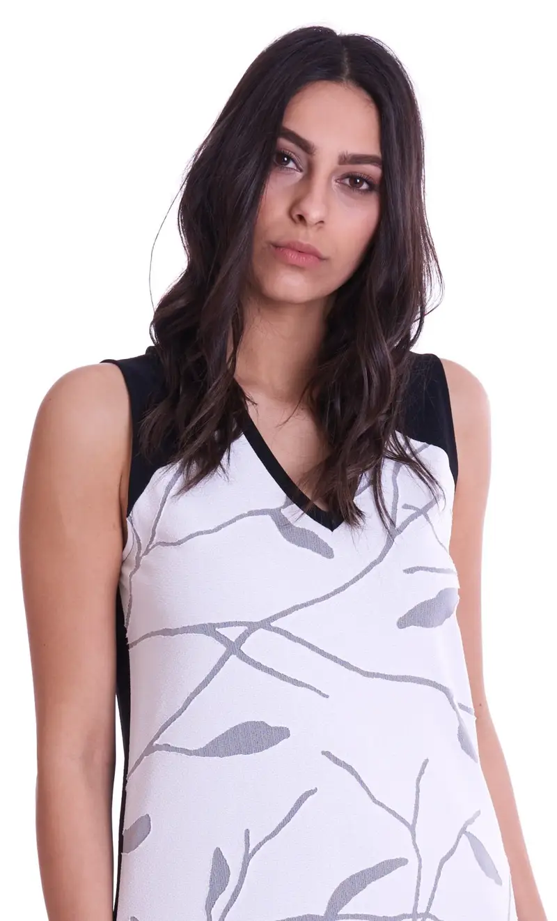 Abito ypno stampato, colore bianco miniatura 2