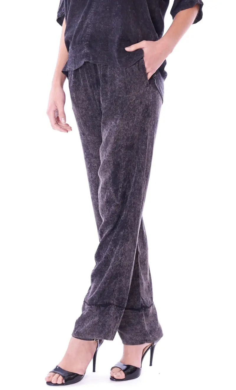 Pantalone melange, colore grigio
