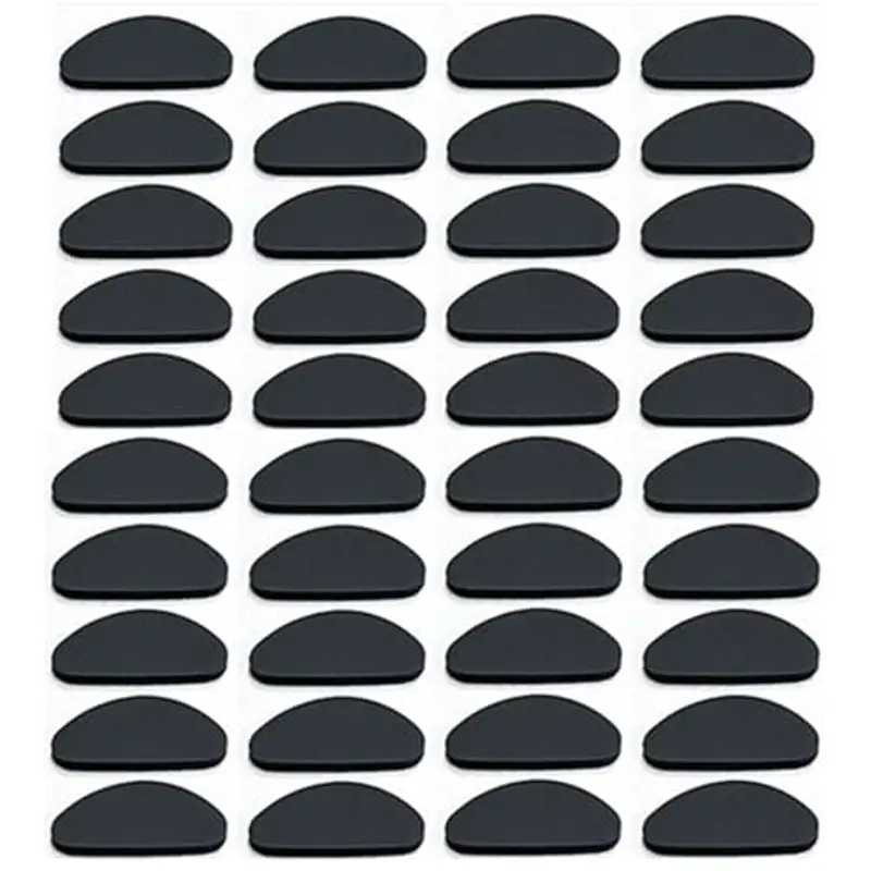 YPYMOD 10 Paia Naselli per Occhiali,Antiscivolo Silicone, Forma di D Naselli Autoadesivi Antiscivolo, Sottili Naselli