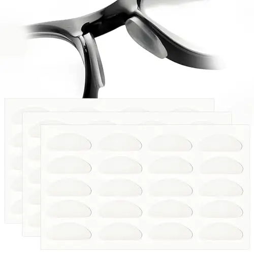 YPYMOD 20 Paia Naselli per Occhiali, Antiscivolo Silicone, Forma di D Naselli Autoadesivi Antiscivolo, Sottili Naselli miniatura 2
