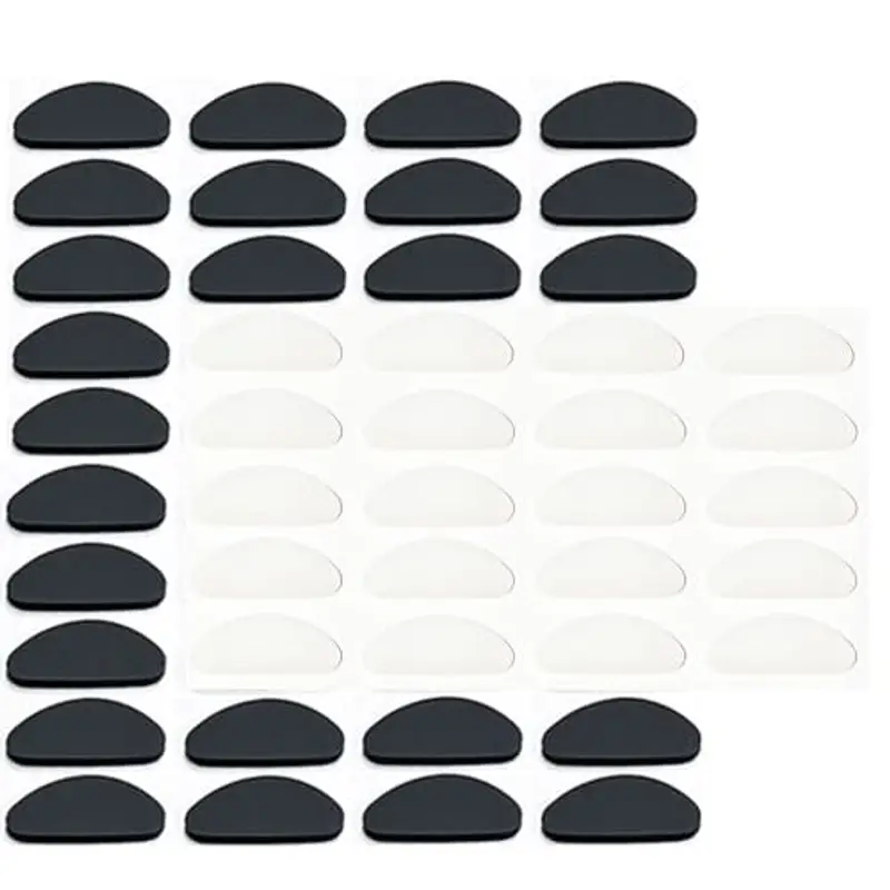 YPYMOD 30 Paia Naselli per Occhiali,Antiscivolo Silicone, Forma di D Naselli Autoadesivi Antiscivolo, Sottili Naselli