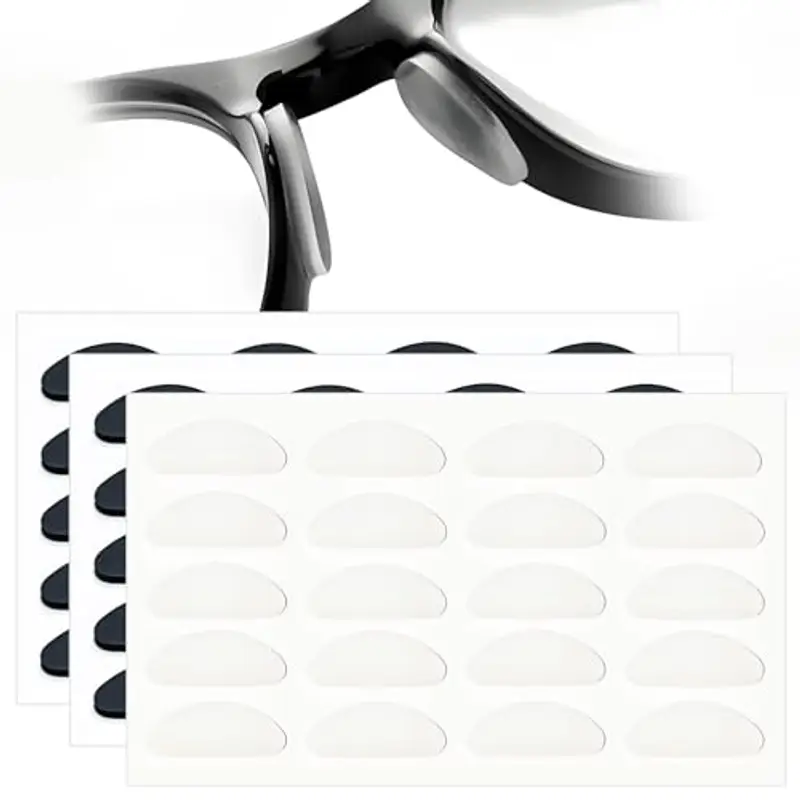 YPYMOD 30 Paia Naselli per Occhiali, Antiscivolo Silicone, Forma di D Naselli Autoadesivi Antiscivolo, Sottili Naselli miniatura 3