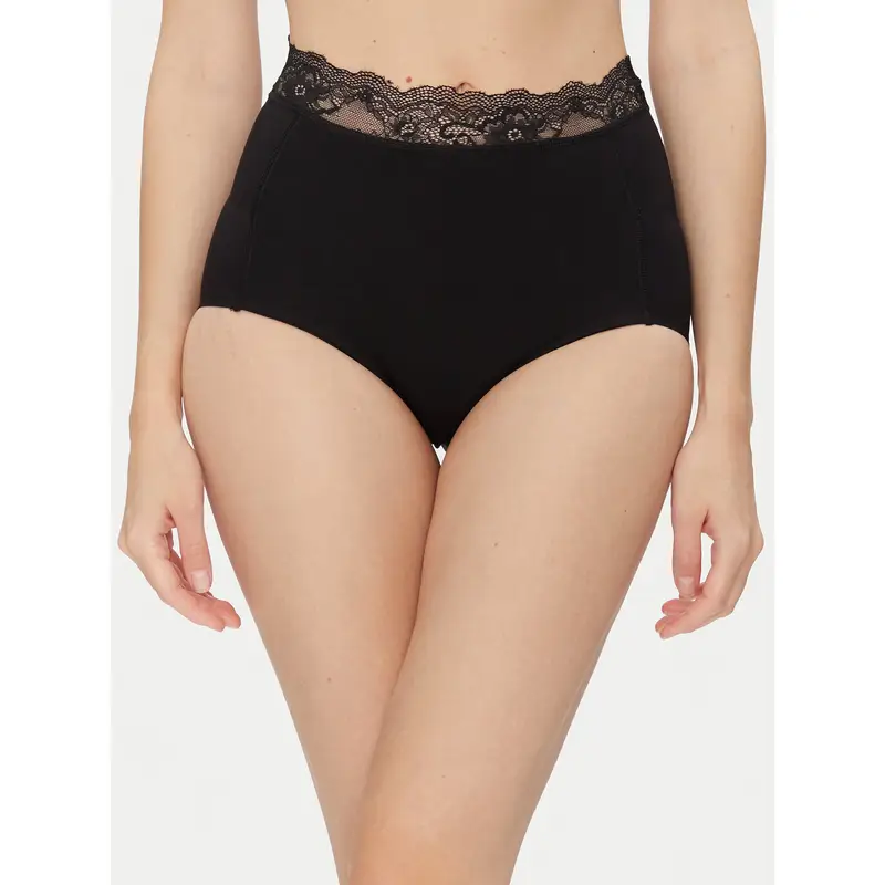 Mutande classiche a vita alta 19061 Nero