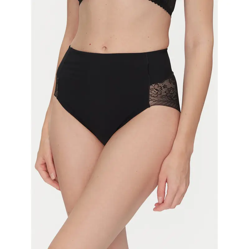 Mutande classiche a vita alta 19617 Nero
