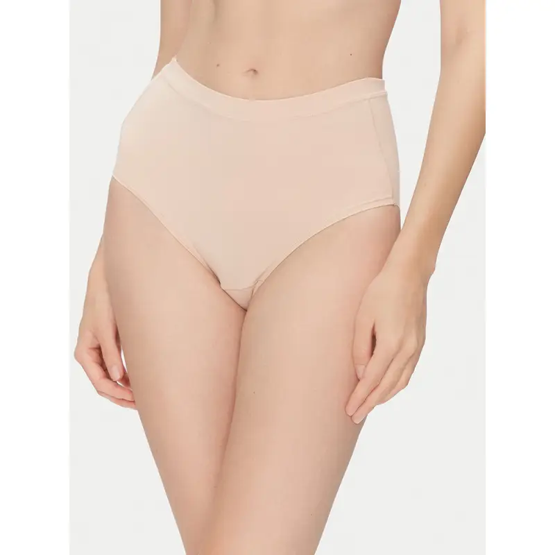 Mutande classiche a vita alta 19697 Beige