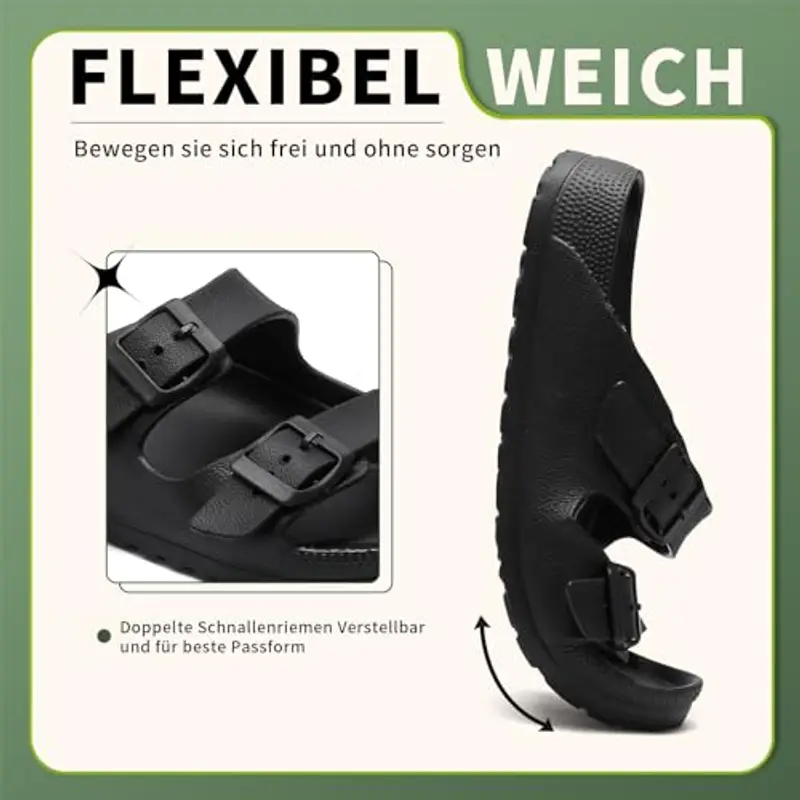 YUHITYGZGS Pantofole Uomo Nero 1607591 miniatura 2