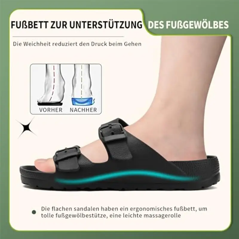 YUHITYGZGS Pantofole Uomo Nero 1607591 miniatura 3