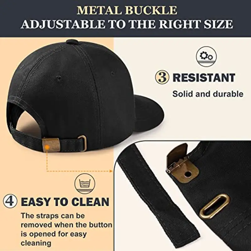 Yuson Girl Cappello Unisex del Cotone Berretto da Baseball delle Ragazze dei Ragazzi Snapback di Hip Hop Cappello Piatto, Cappello Uomo (AA-Nero) miniatura 3