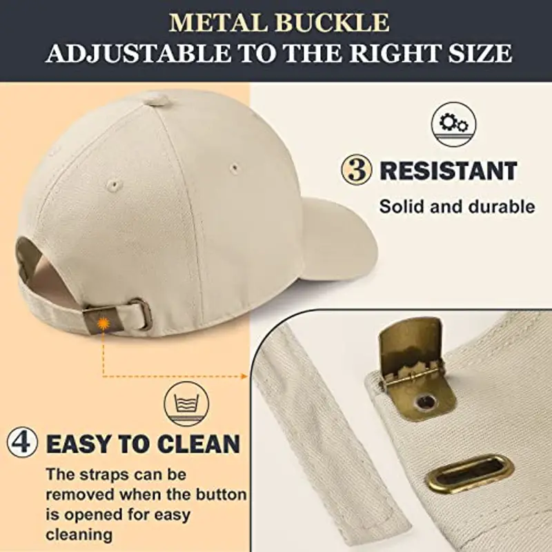 Yuson Girl Cappello Unisex del Cotone Berretto da Baseball delle Ragazze dei Ragazzi Snapback di Hip Hop Cappello Piatto, Cappello Uomo (Beige) miniatura 3