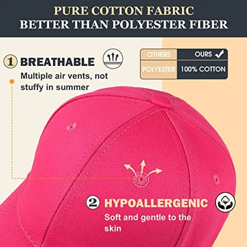 Yuson Girl Cappello Unisex del Cotone Berretto da Baseball delle Ragazze dei Ragazzi Snapback di Hip Hop Cappello Piatto, Cappello Uomo (Marina Militare) miniatura 2