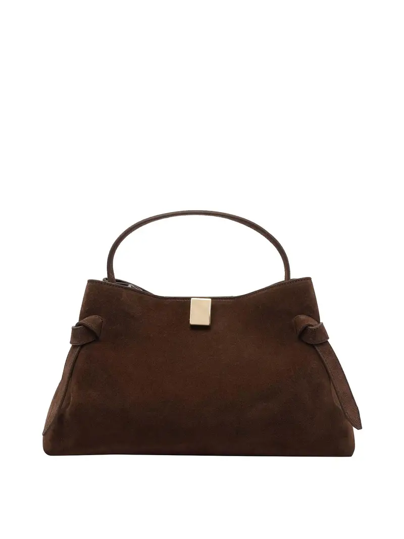 Yuzefi Borsa Gyoza in pelle scamosciata Marrone