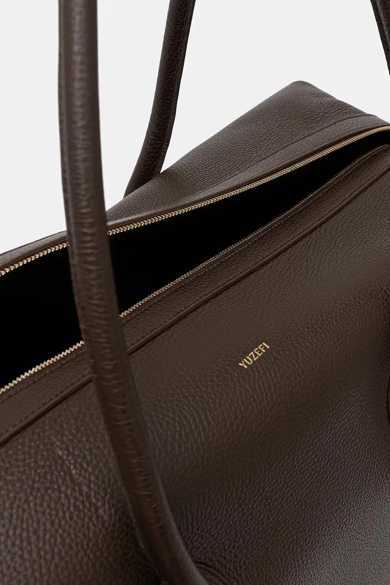 borsa in pelle BRIOCHE WEEKENDER Marrone miniatura 5