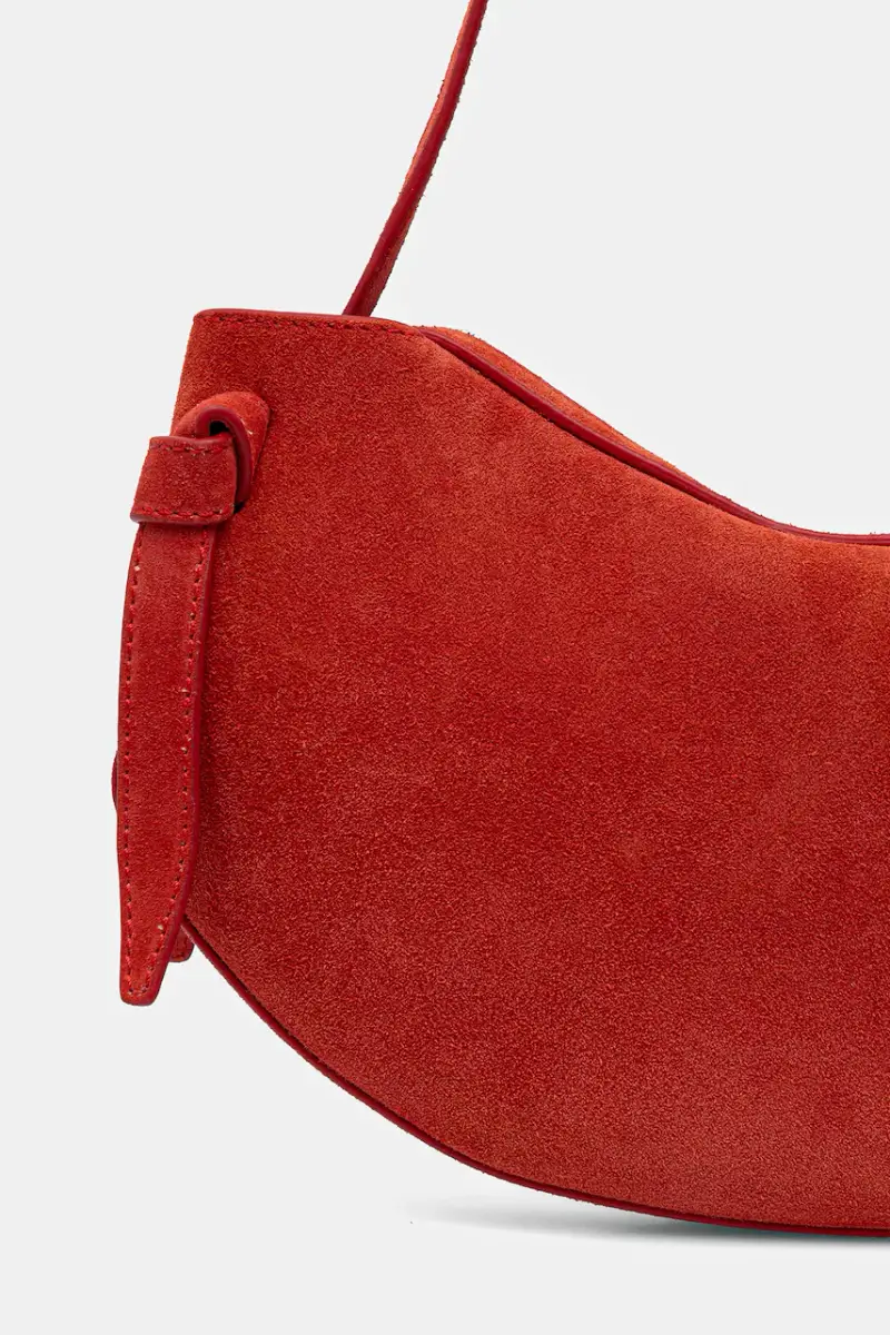 borsa in pelle scamosciata FORTUNE COOKIE Rosso miniatura 3