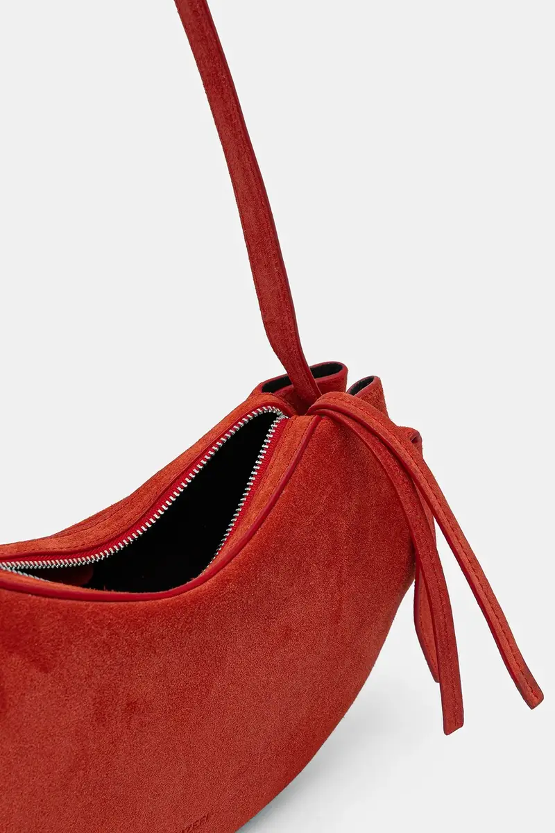 borsa in pelle scamosciata FORTUNE COOKIE Rosso miniatura 4