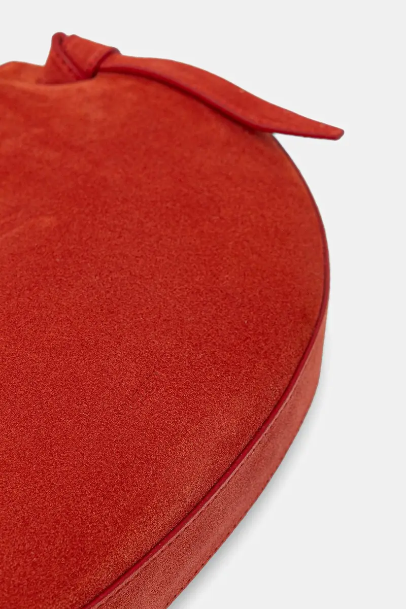 borsa in pelle scamosciata FORTUNE COOKIE Rosso miniatura 5