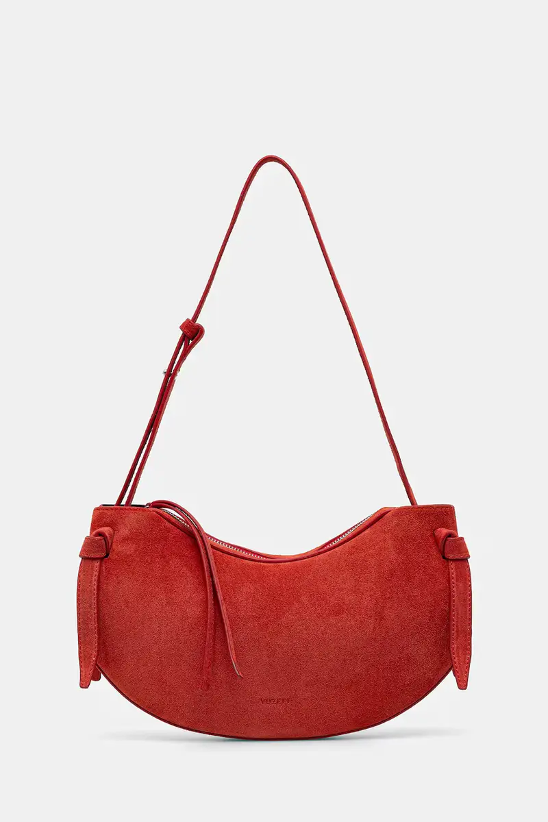 borsa in pelle scamosciata FORTUNE COOKIE Rosso