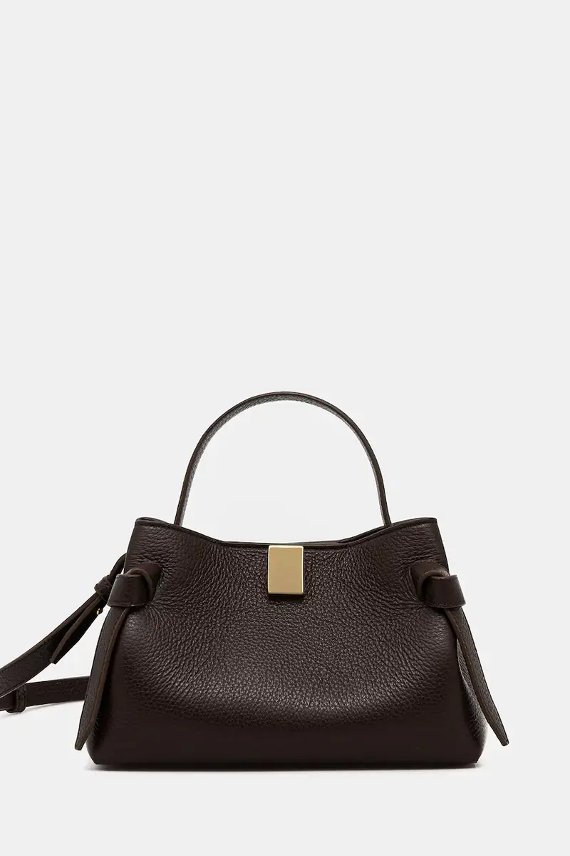 borsa in pelle scamosciata GYOZA Marrone