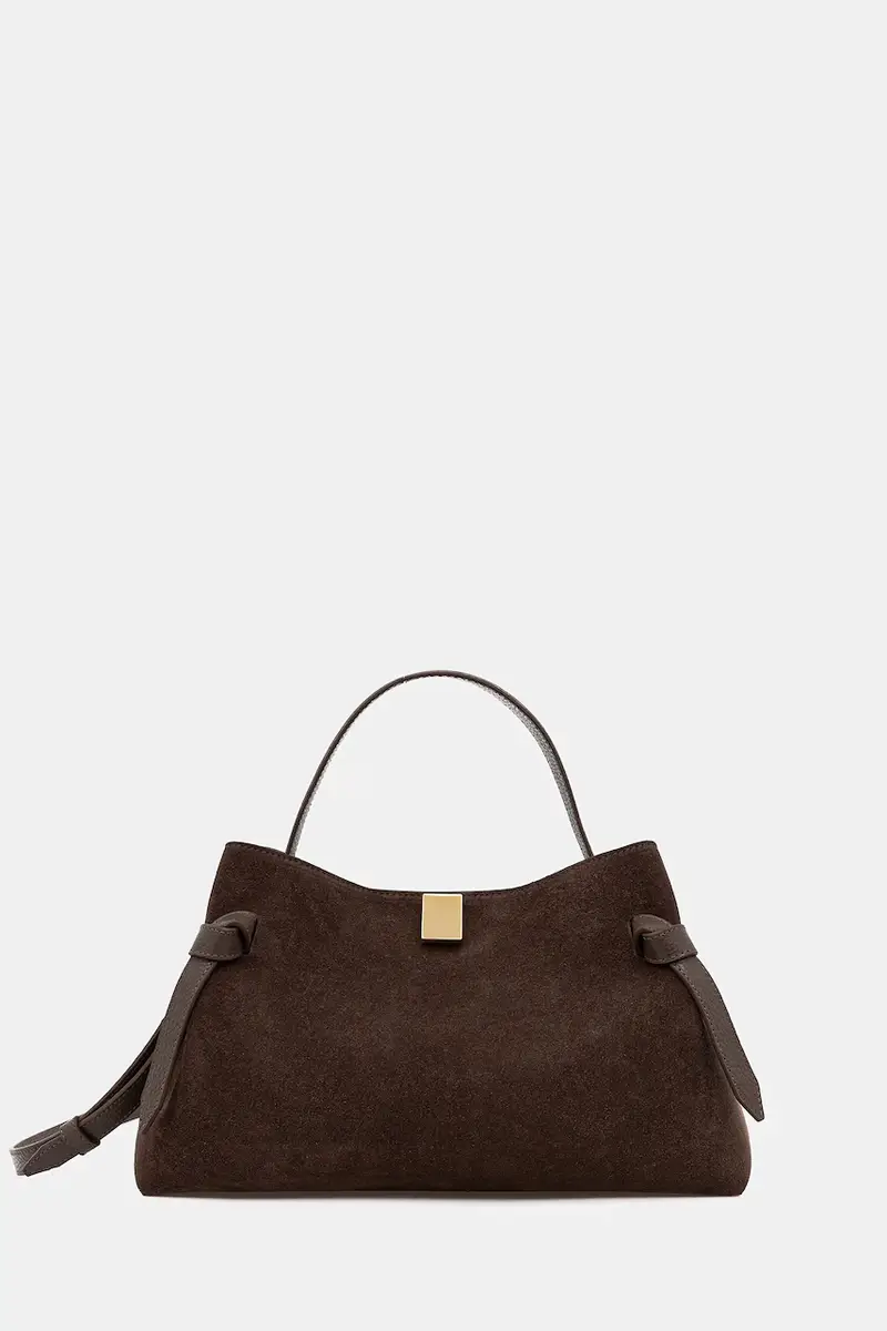 borsa in pelle scamosciata GYOZA Marrone