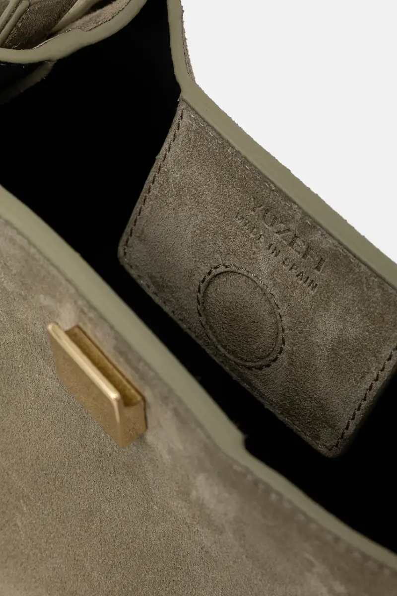 borsa in pelle scamosciata GYOZA MINI Verde miniatura 5