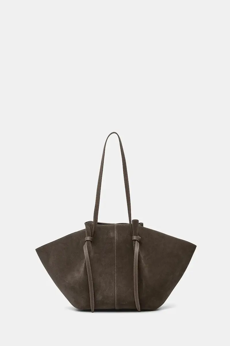 borsa in pelle scamosciata Marrone