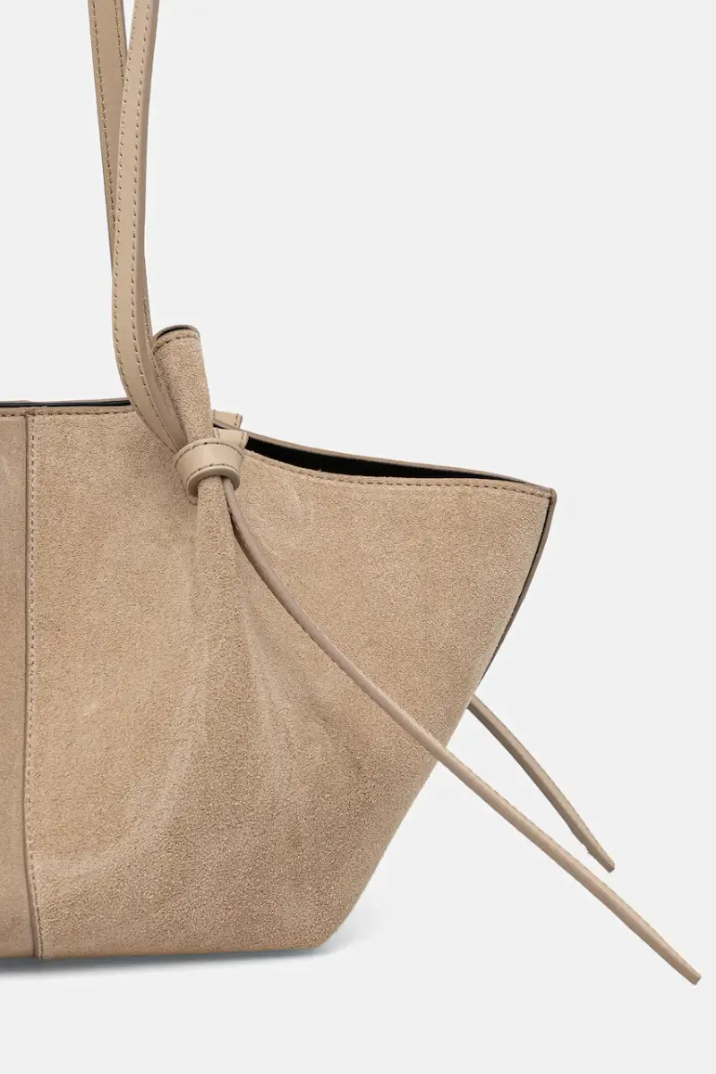 borsa in pelle scamosciata MOCHI Beige miniatura 3