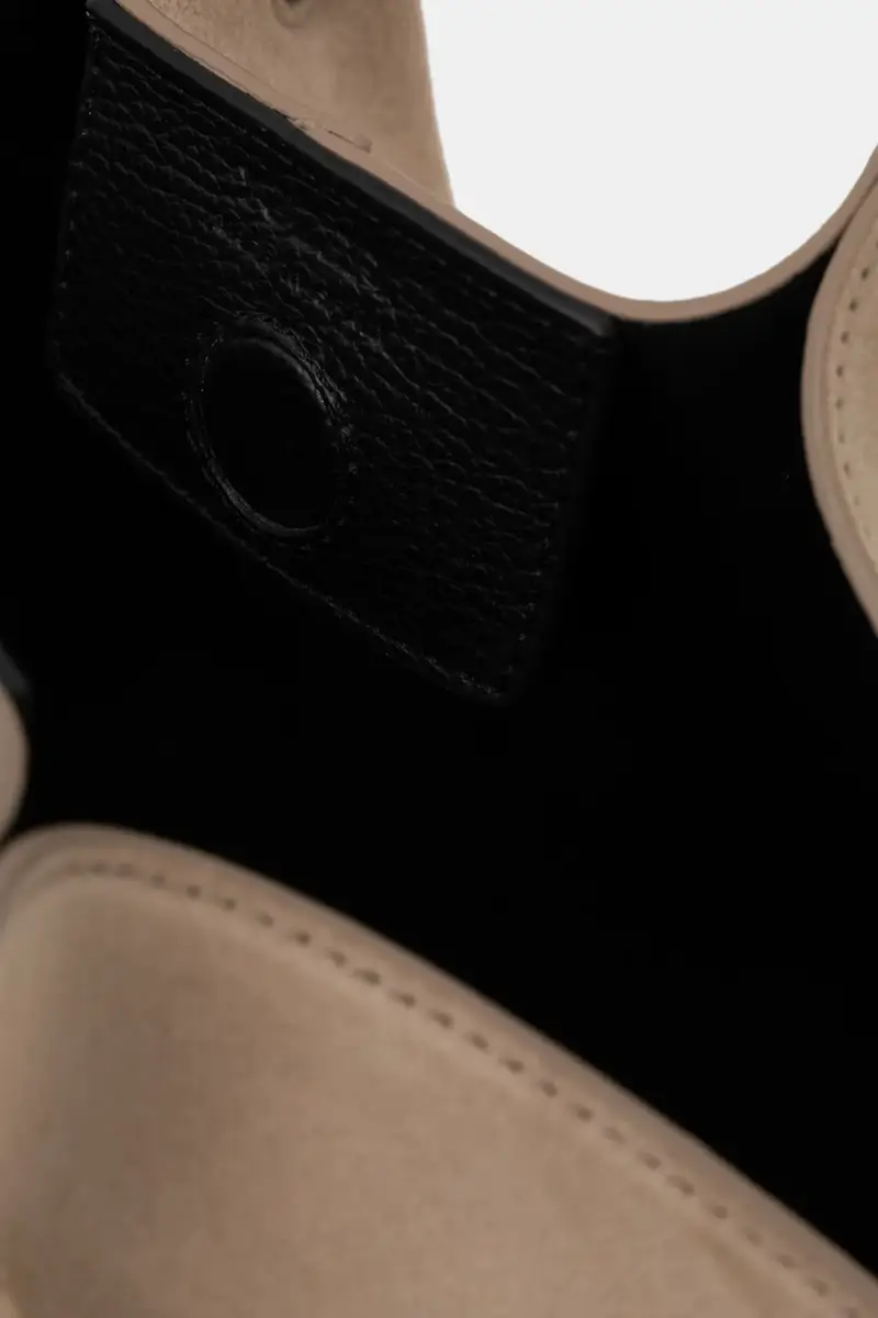 borsa in pelle scamosciata MOCHI Beige miniatura 5