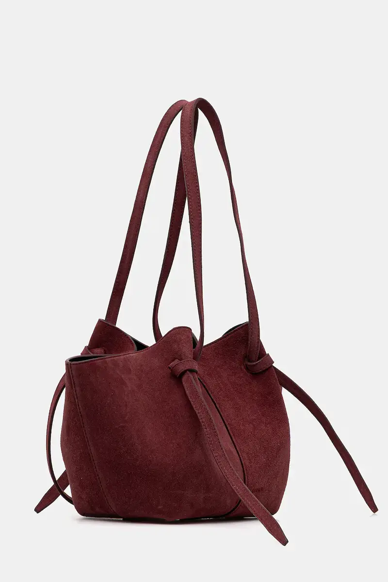 borsa in pelle scamosciata MOCHI Granata miniatura 2