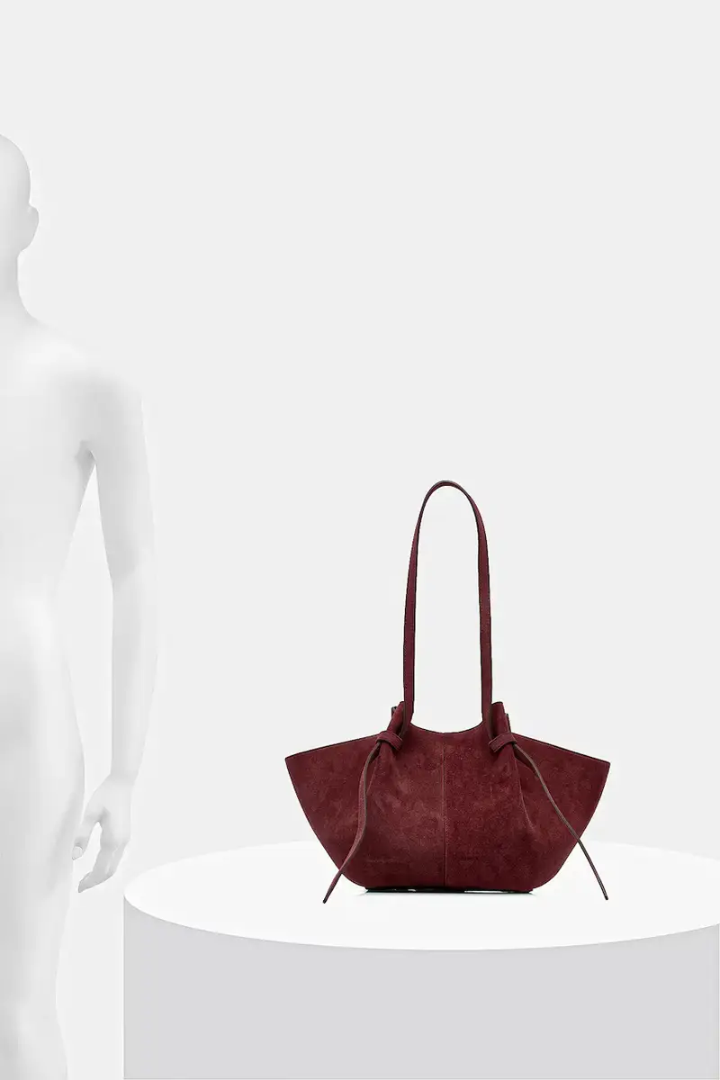 borsa in pelle scamosciata MOCHI Granata miniatura 5