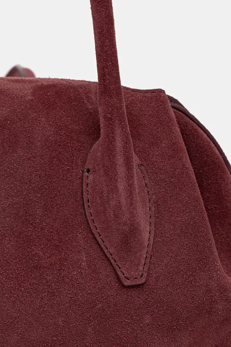 borsa in pelle scamosciata OYSTER Granata miniatura 3