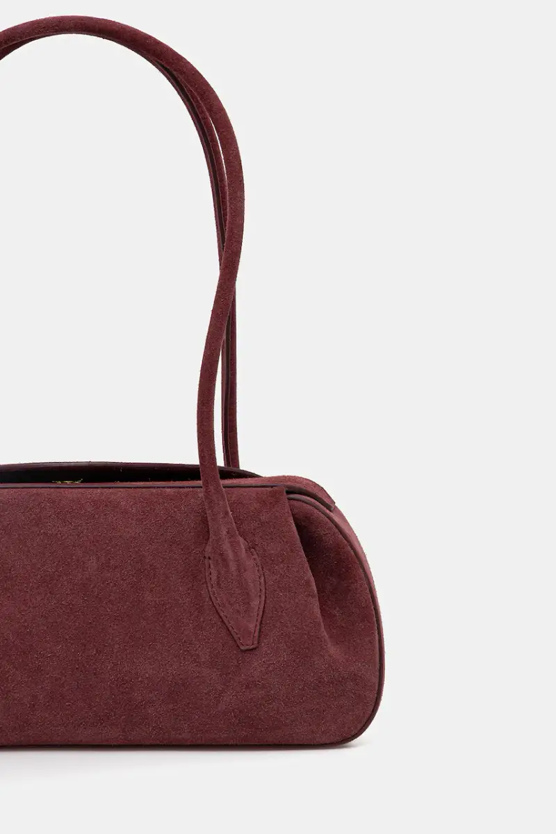 borsa in pelle scamosciata OYSTER Granata miniatura 4