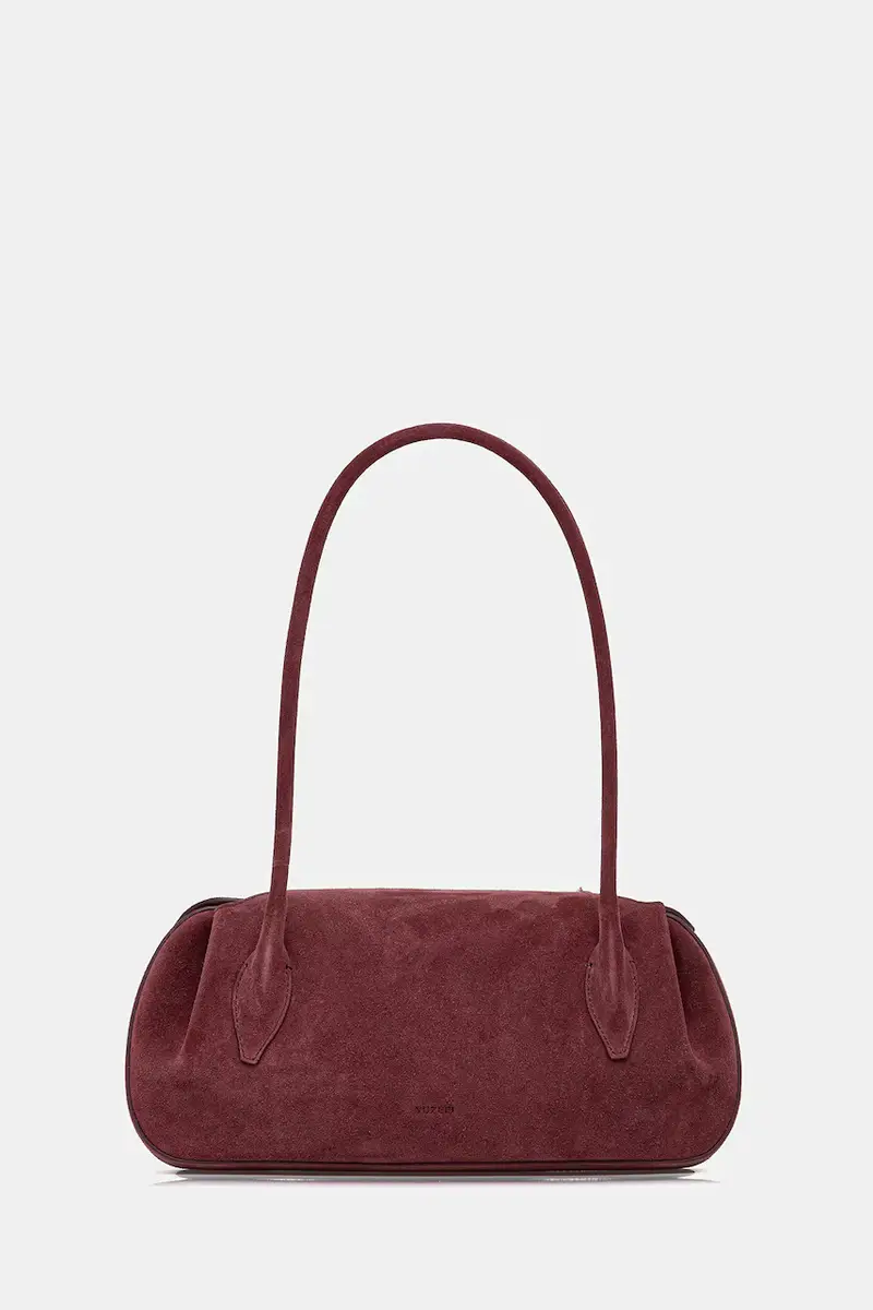 borsa in pelle scamosciata OYSTER Granata