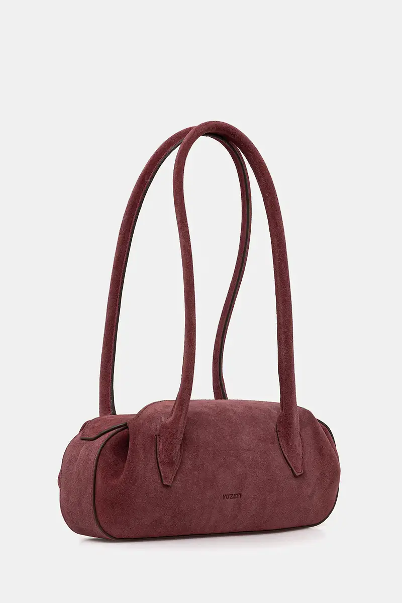 borsa in pelle scamosciata OYSTER Granata miniatura 2