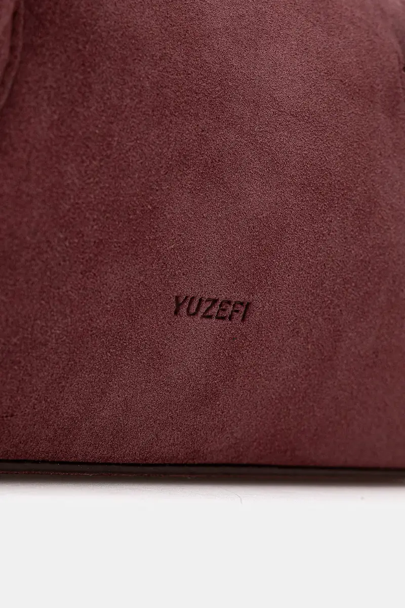 borsa in pelle scamosciata OYSTER Granata miniatura 4