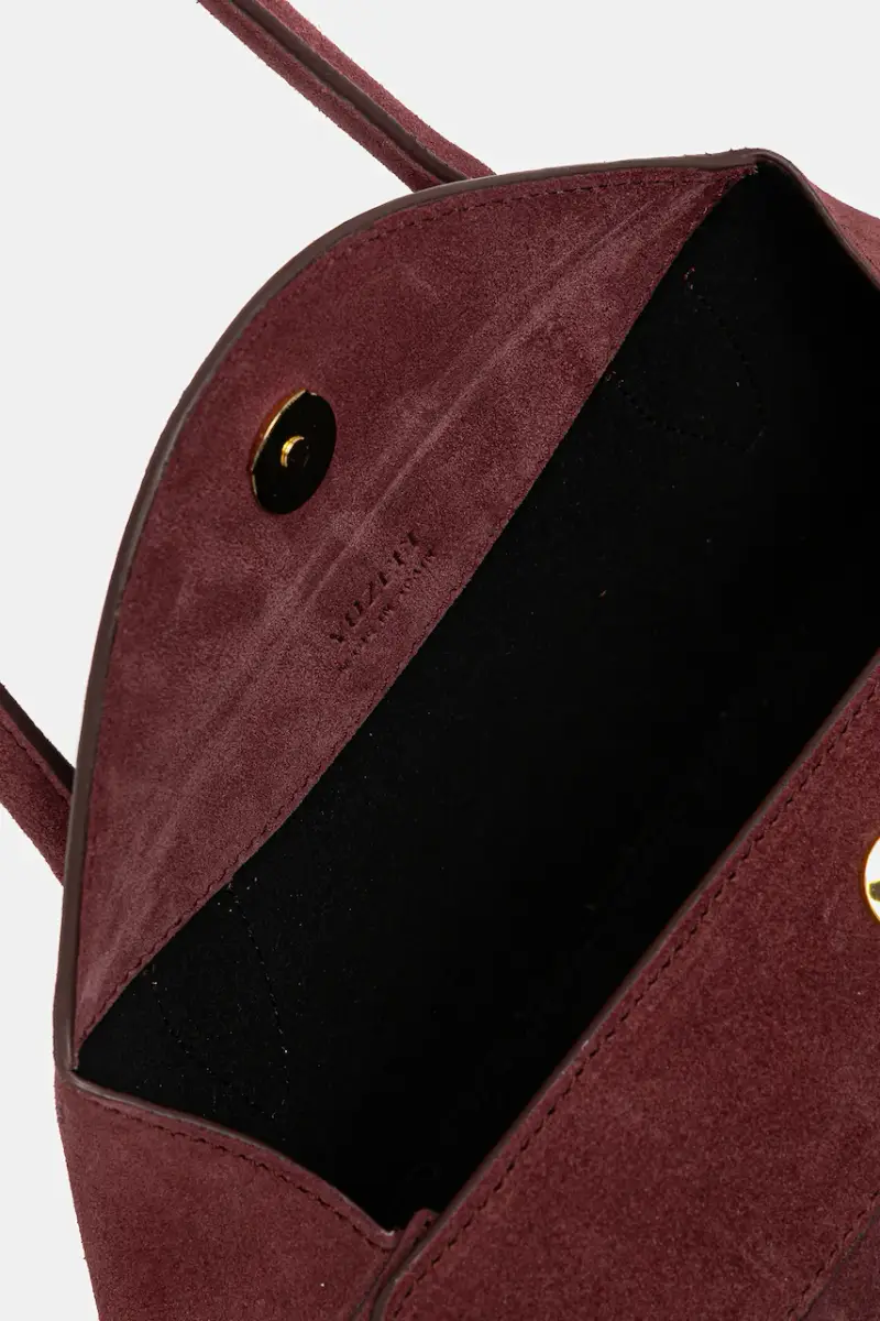 borsa in pelle scamosciata OYSTER Granata miniatura 5