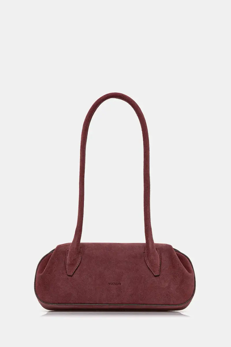 borsa in pelle scamosciata OYSTER Granata