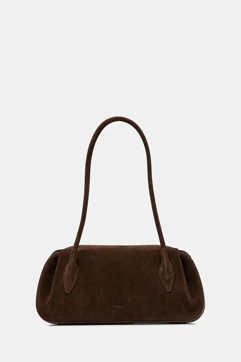 borsa in pelle scamosciata OYSTER Marrone