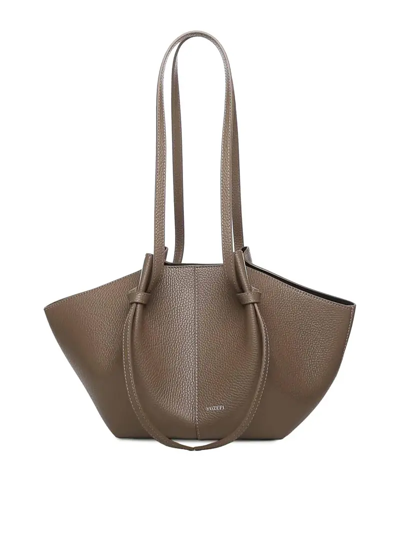 Borsa tote grande in pelle Mochi Beige