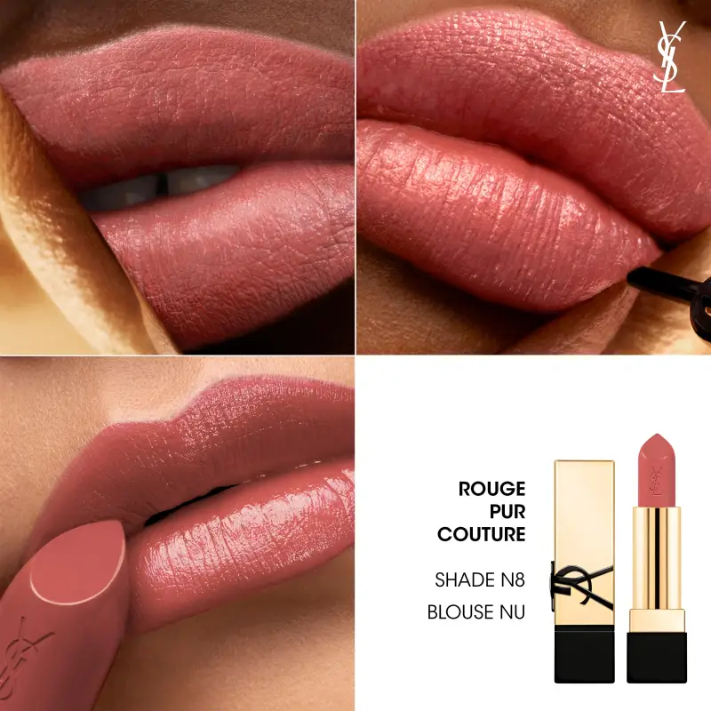 Labbra Rouge Pur Couture - Rossetto Satinato NUDE N8 - Rossetti miniatura 4