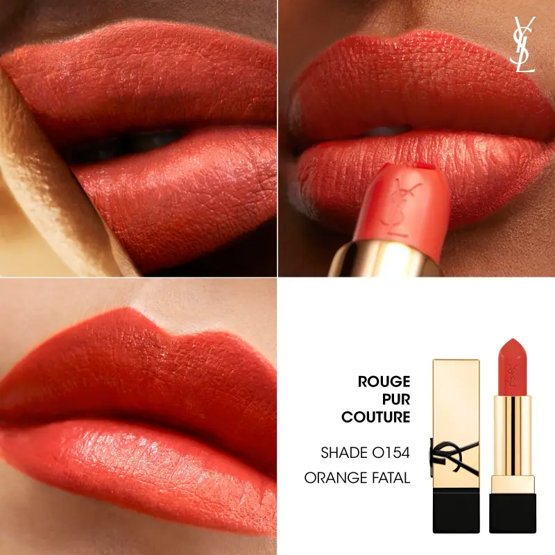 Labbra Rouge Pur Couture - Rossetto Satinato ORANGE O154 - Rossetti miniatura 4