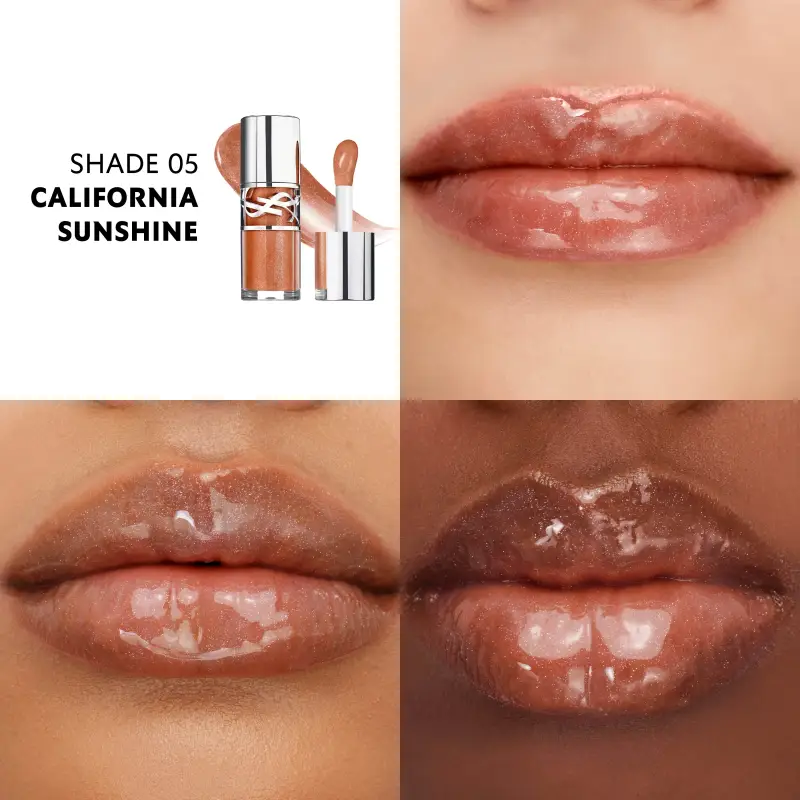 Labbra YSL Loveshine Plumping Lip Oil Gloss - Lip Gloss Rimpolpante N°5 California Sunshine - Gloss miniatura 4