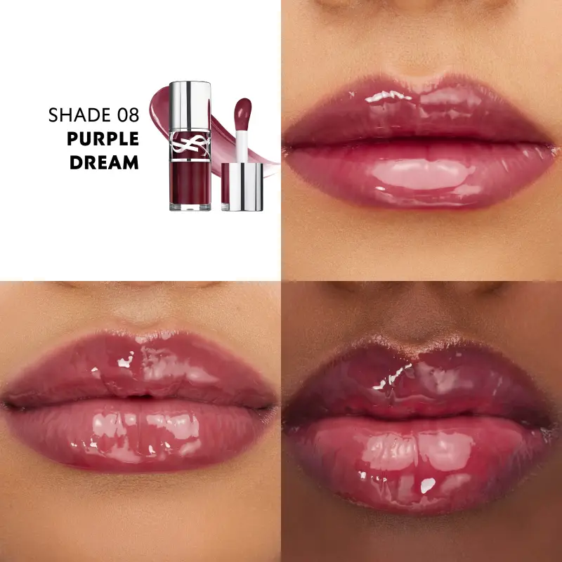 Labbra YSL Loveshine Plumping Lip Oil Gloss - Lip Gloss Rimpolpante N°8 Purple Dream - Gloss miniatura 4
