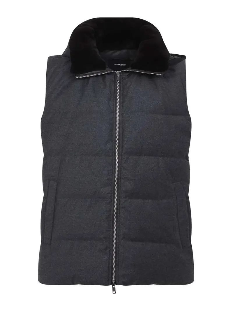 Gilet di visone Grigio Scuro
