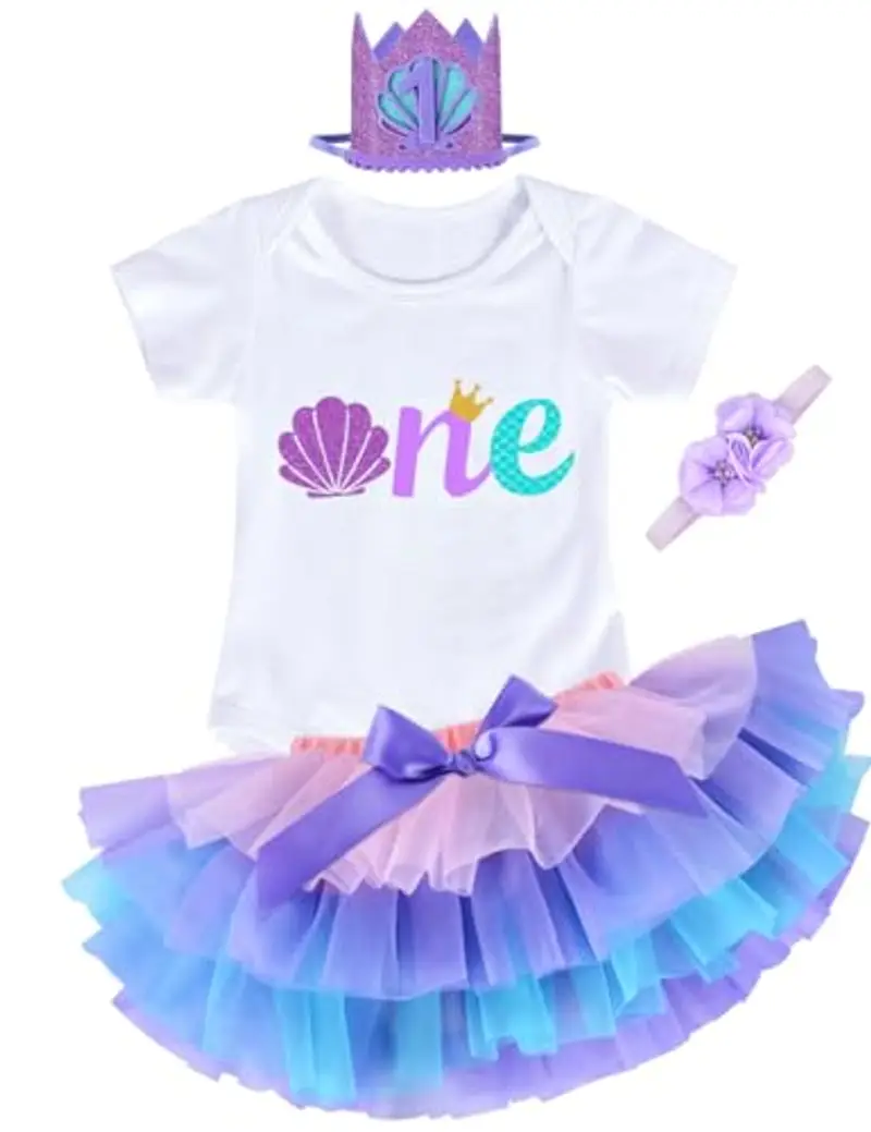 YYDSXK Vestito 1 Anno Bambina, Vestito per il Primo Compleanno per Baby Girl, Pagliaccetto, Tutu Gonna, Neonate